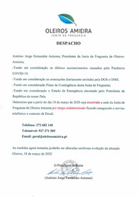 Notícias em destaque - Encerramento da sede da Junta de Freguesia de Oleiros-Amieira